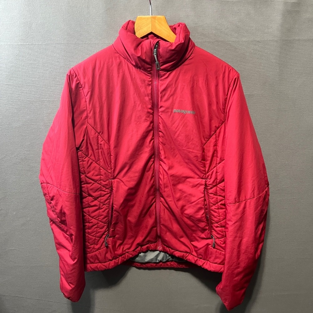 Patagonia Nano Puff Insulated Jacket Red Full Zip Puffer Womens Small